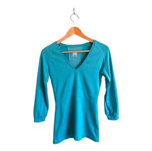Columbia Titanium 3/4 Sleeve Fitted Blue Top XS